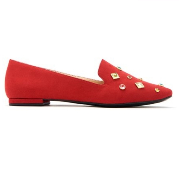 Katy Perry Red Gem The Turner Suede Loafer NWOT - Picture 5 of 5